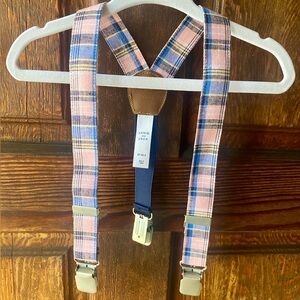 Janie and Jack Plaid Suspenders